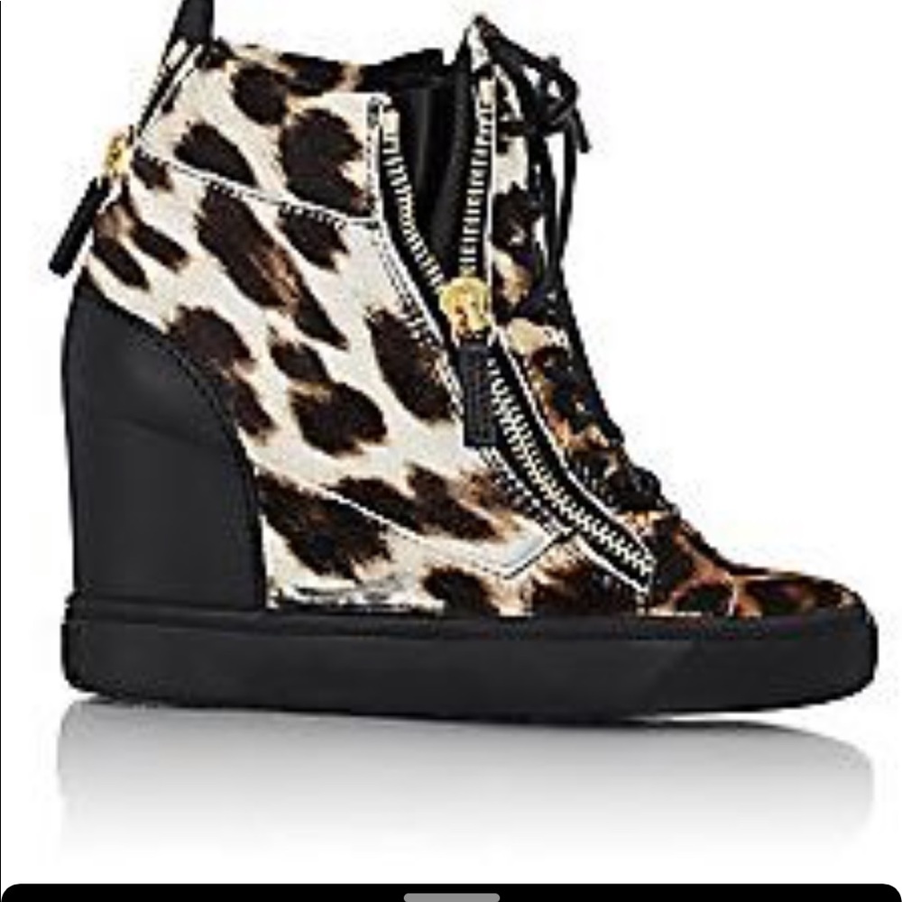 Giuseppe Zanotti Haircalf Wedge Sneakers